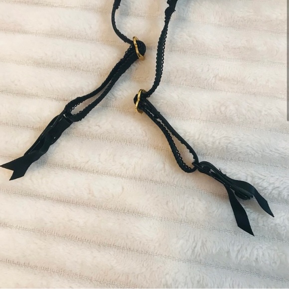 VS Very Sexy Nude Black Polka Dot Lace Garter belt size xs/s - Picture 4 of 6